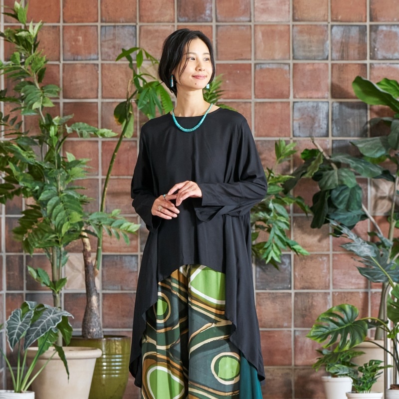 胡桃　MALAIKA　グドゥリー前開きワンピース　古布　新品未使用タグ付き MALAIKA｜マライカ公式通販