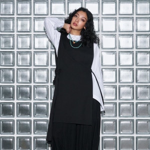 ミックスファブリックアレンジベスト｜マライカ公式通販