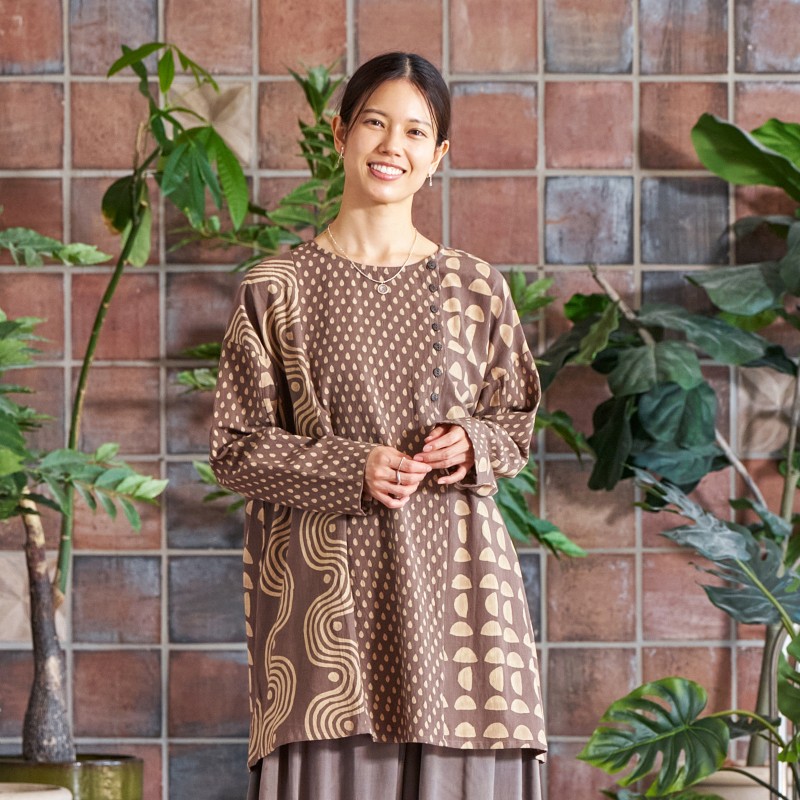 ダブプリントミックスチュニックプルオーバー｜マライカ公式通販