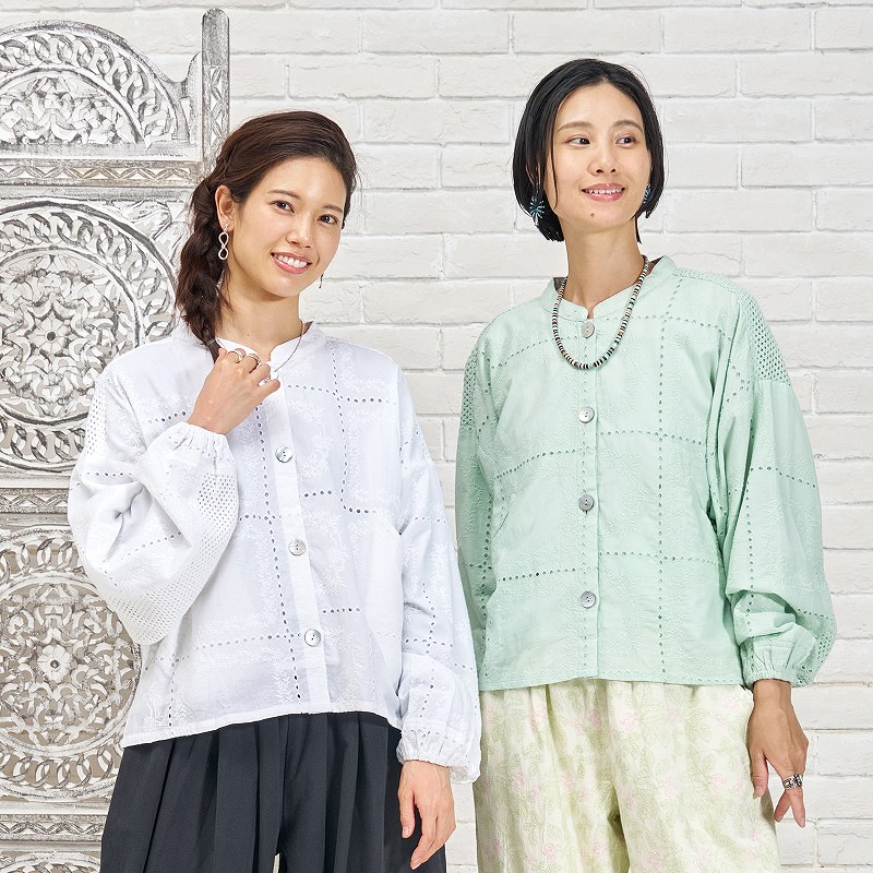 コットンレースジャケット　N