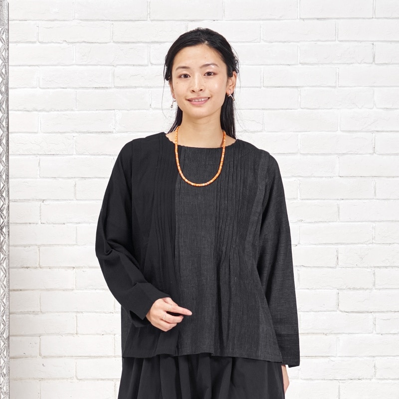 カディーストライプタックプルオーバー