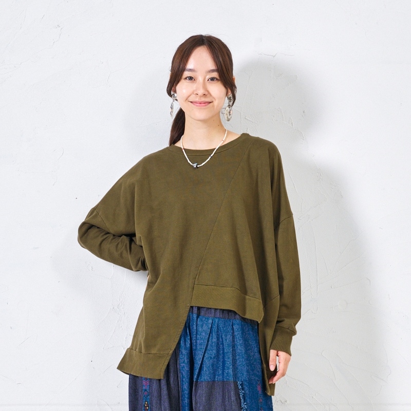 裏毛キリカエプルオーバー