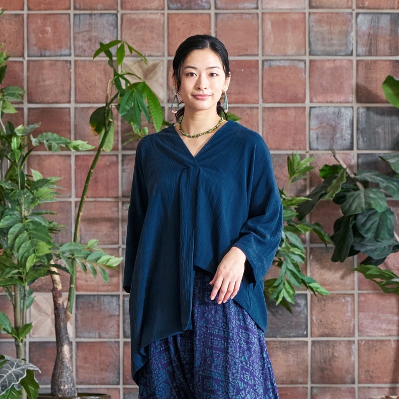 レーヨン無地プルオーバー　【メール便可】