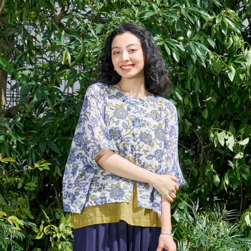 [美品✧DURAS]スカーフ柄 ノースリーブ チュニック トップス アジアン 美品✧DURAS]スカーフ柄 ノースリーブ チュニック トップス アジアン