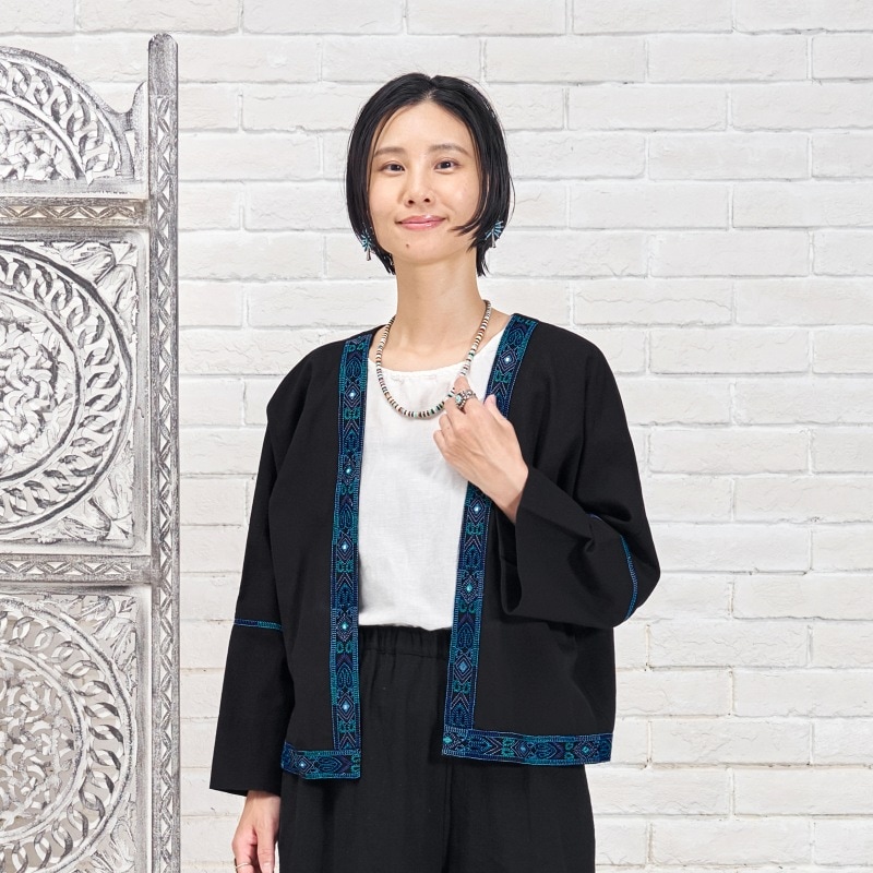 刺繍テープブラウス　【メール便可】