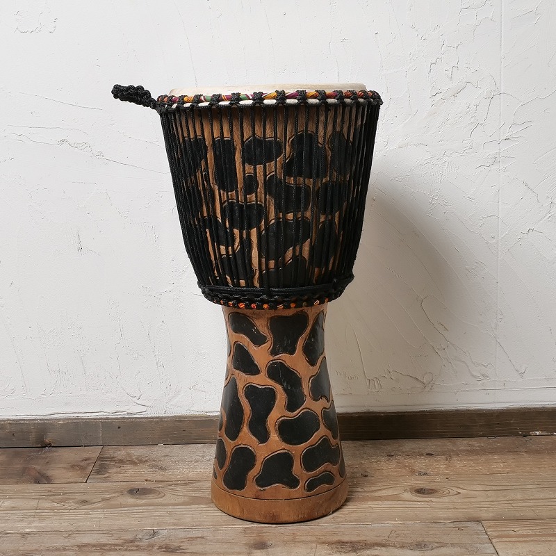 アジアン 民芸 簾 金属取手 金具 鋲打 電話台 花台 サイドテーブル i1