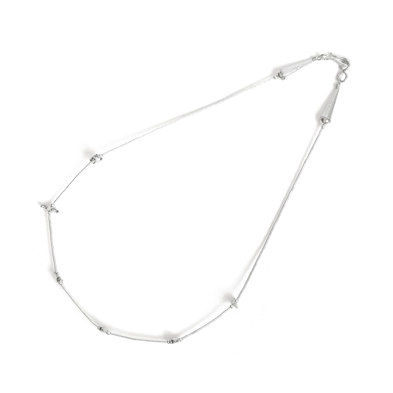 40cm リキッドシルバーフェティッシュネックレス