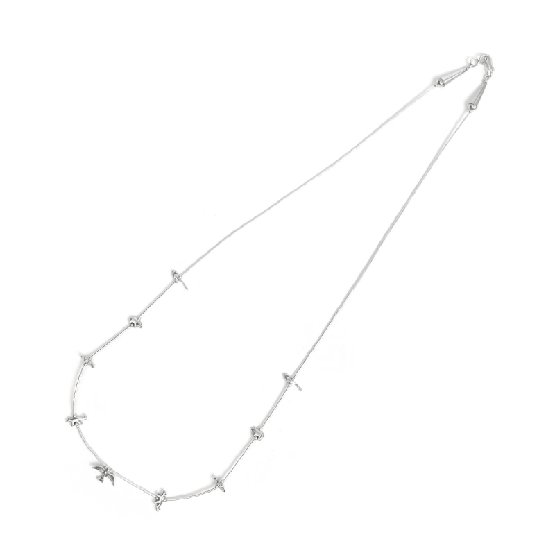 65cm リキッドシルバーフェティッシュネックレス