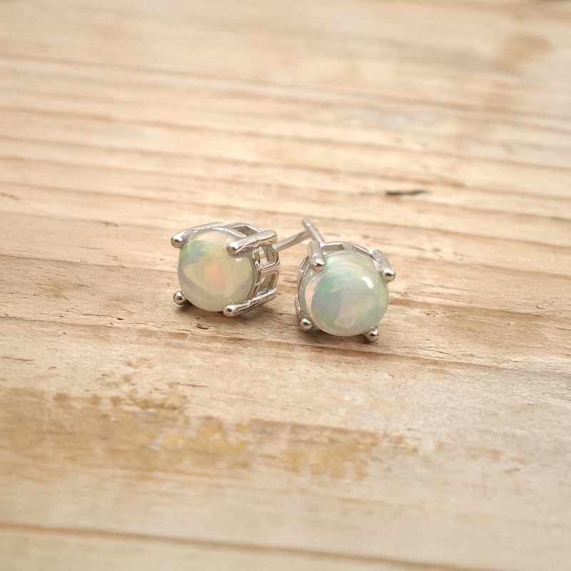 エチオピアンオパールシルバーピアス【メール便可】