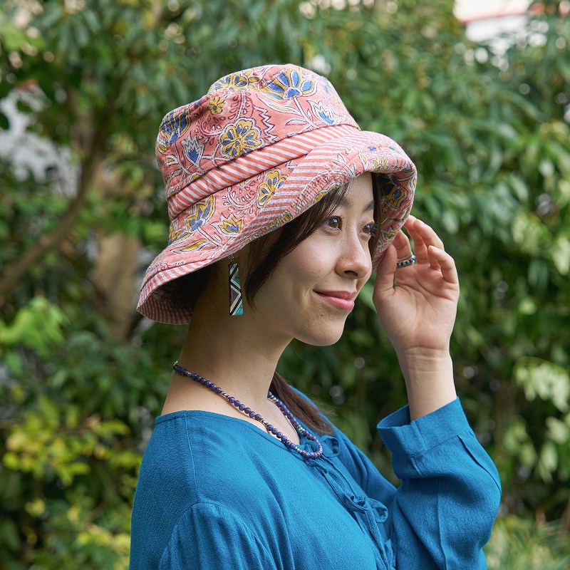 ラピドプリントワイドブリムハット　つば広帽子　【メール便可】