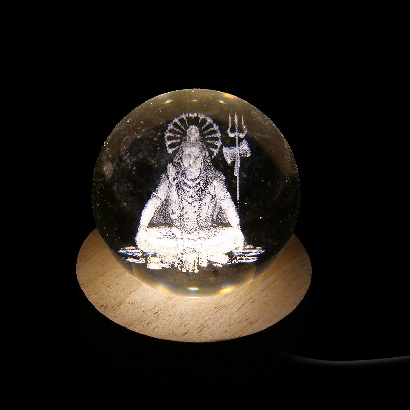 3Dクリスタルボール シヴァ 回転式｜マライカ公式通販