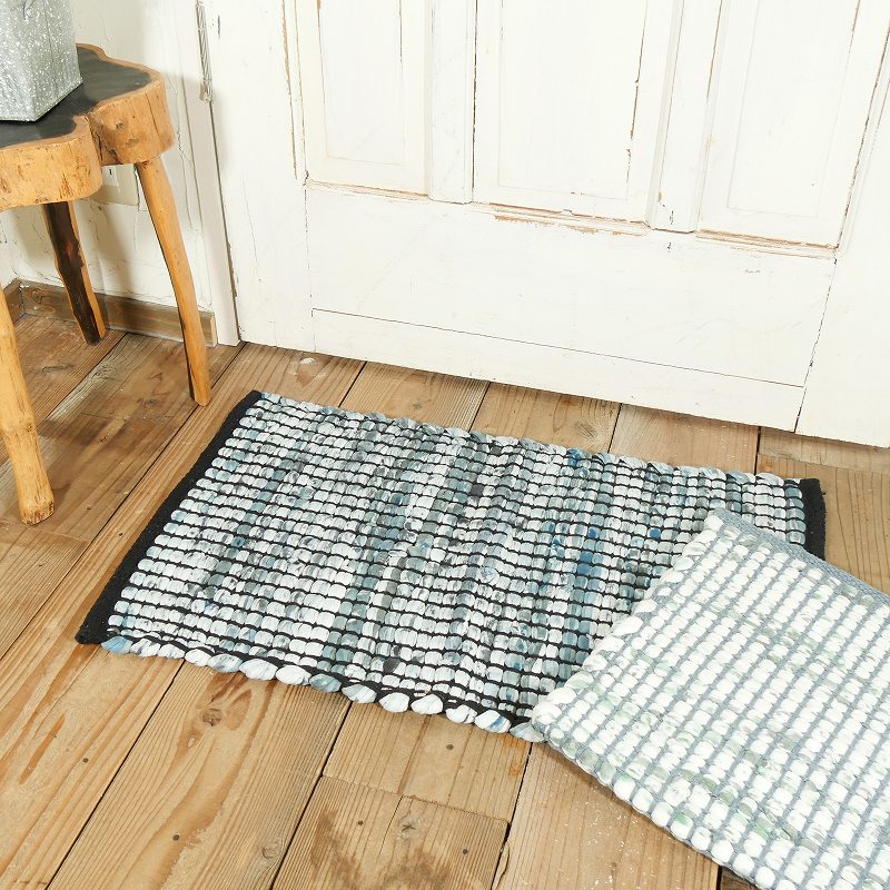 タイダイニットさき織りマット　40cm×65cm
