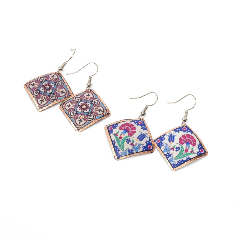 トルコバクルピアス　スクエア　ホワイト【メール便可】