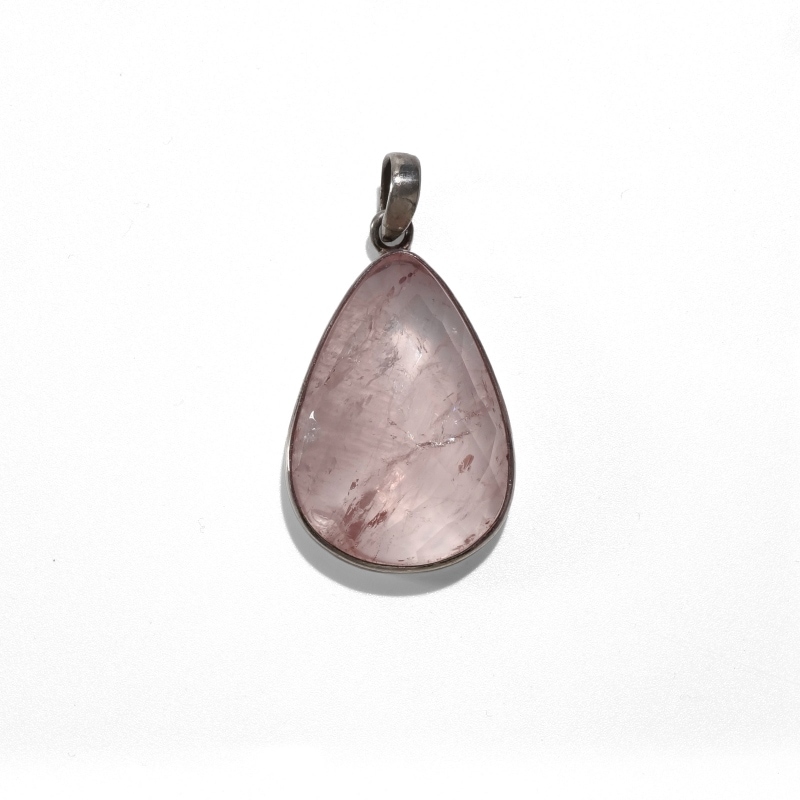 インド産ローズクォーツ シルバーペンダント