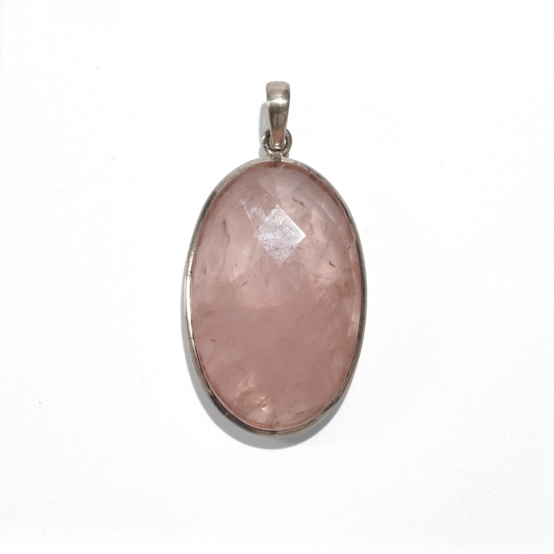 インド産ローズクォーツ シルバーペンダント