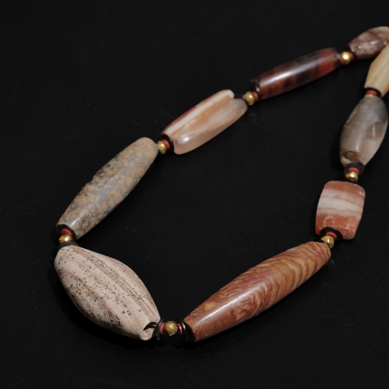 イエメンアゲート一連【Yemeni Agate (Aqiq)】