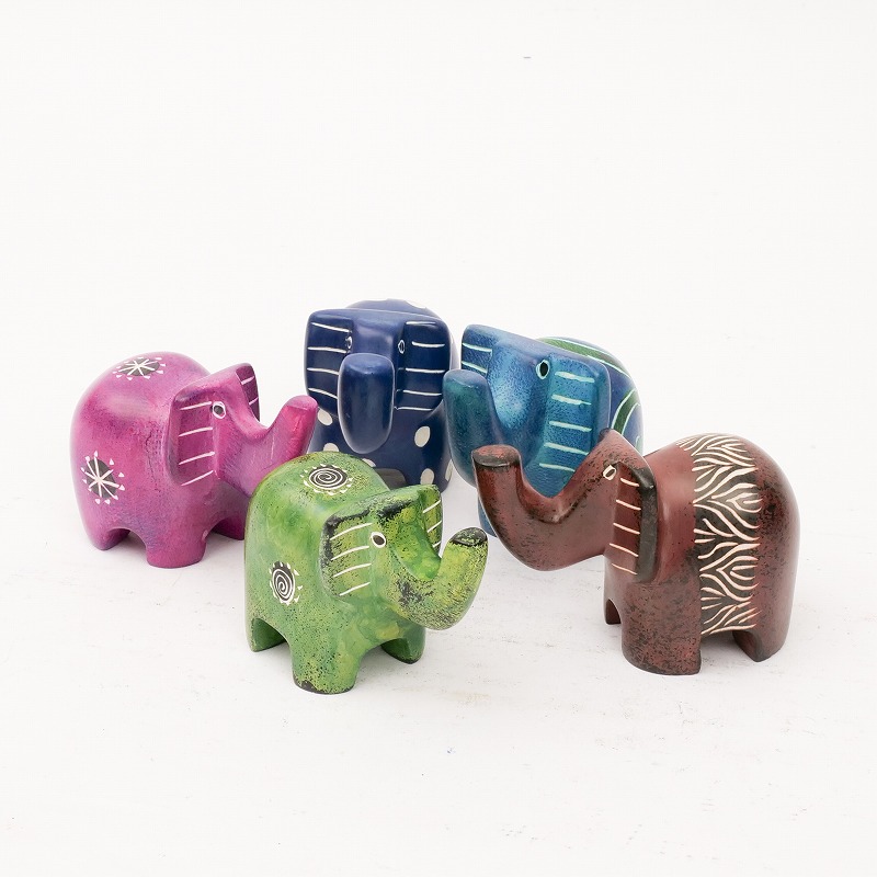 ソープストーンアニマル　ゾウ　ケニア