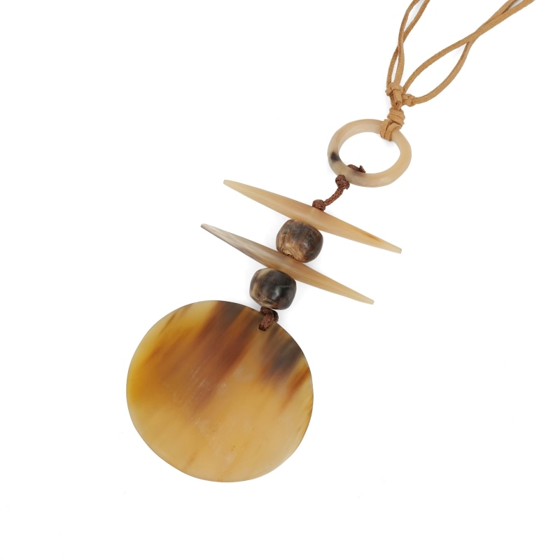 ホーンビッグネックレス【メール便可】　ケニア