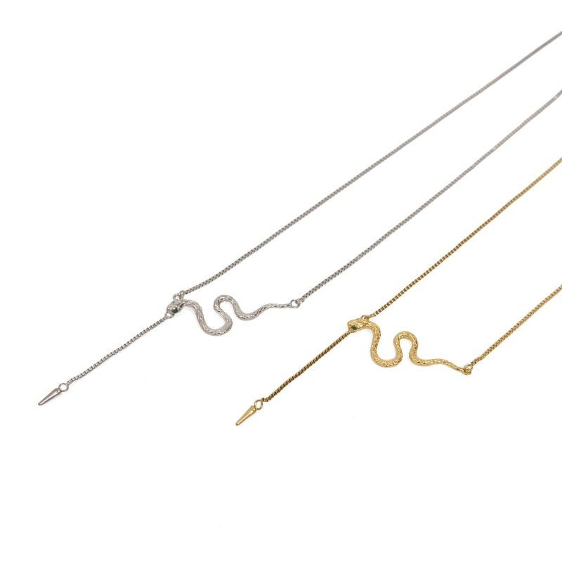 スネークチャームネックレス【メール便可】