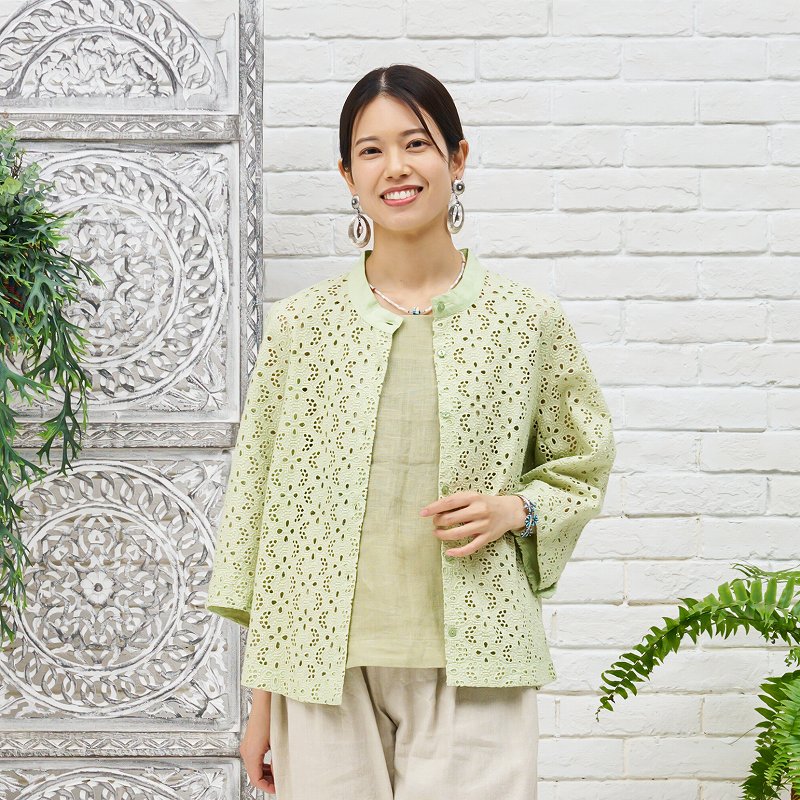 【予約販売】　レース生地ブラウス　5月入荷予定