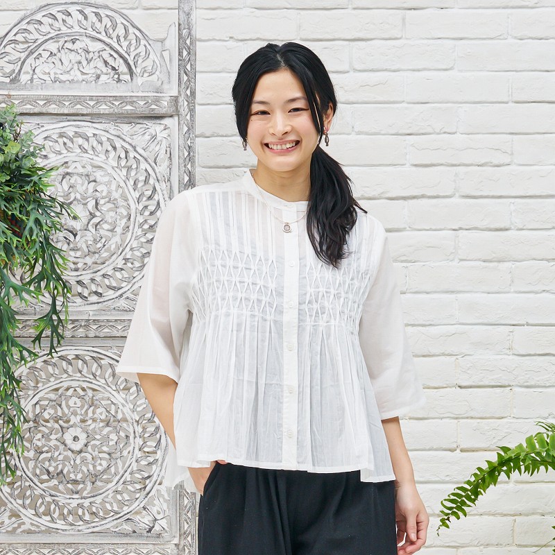 【予約販売】　スモッキングブラウス　7月入荷予定
