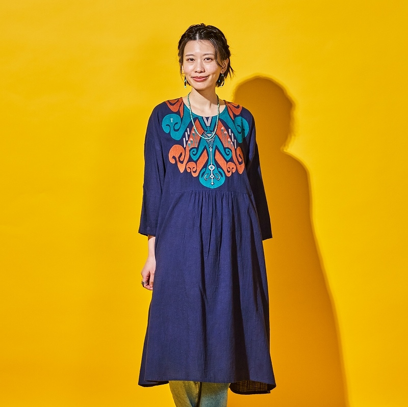 【予約販売】　コットンエジプシャン刺繍ワンピース　8月入荷予定