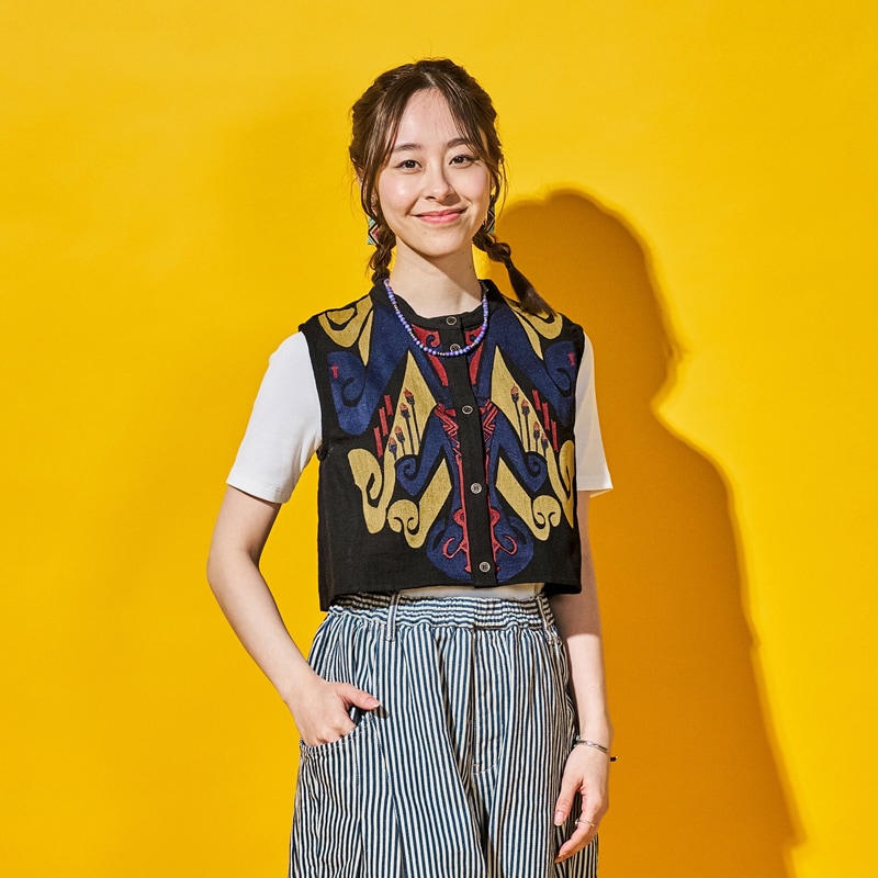 コットンエジプシャン刺繍ベスト　【メール便可】