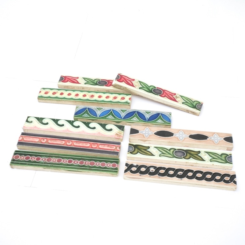 【かるー】ヴィンテージ　和製マジョリカタイル ヴィンテージマジョリカタイル 2.5×15cm 日本｜マライカ公式通販