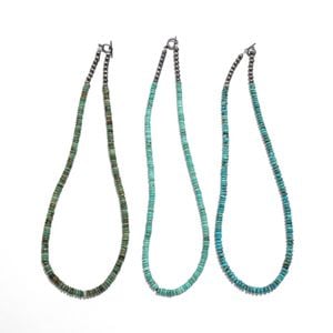 ◇select 51cm ナバホ族 ターコイズ×ナバホパール ネックレス