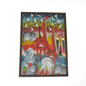 ティンガティンガ アフリカのやさしい風景【送料1500円込】タンザニア