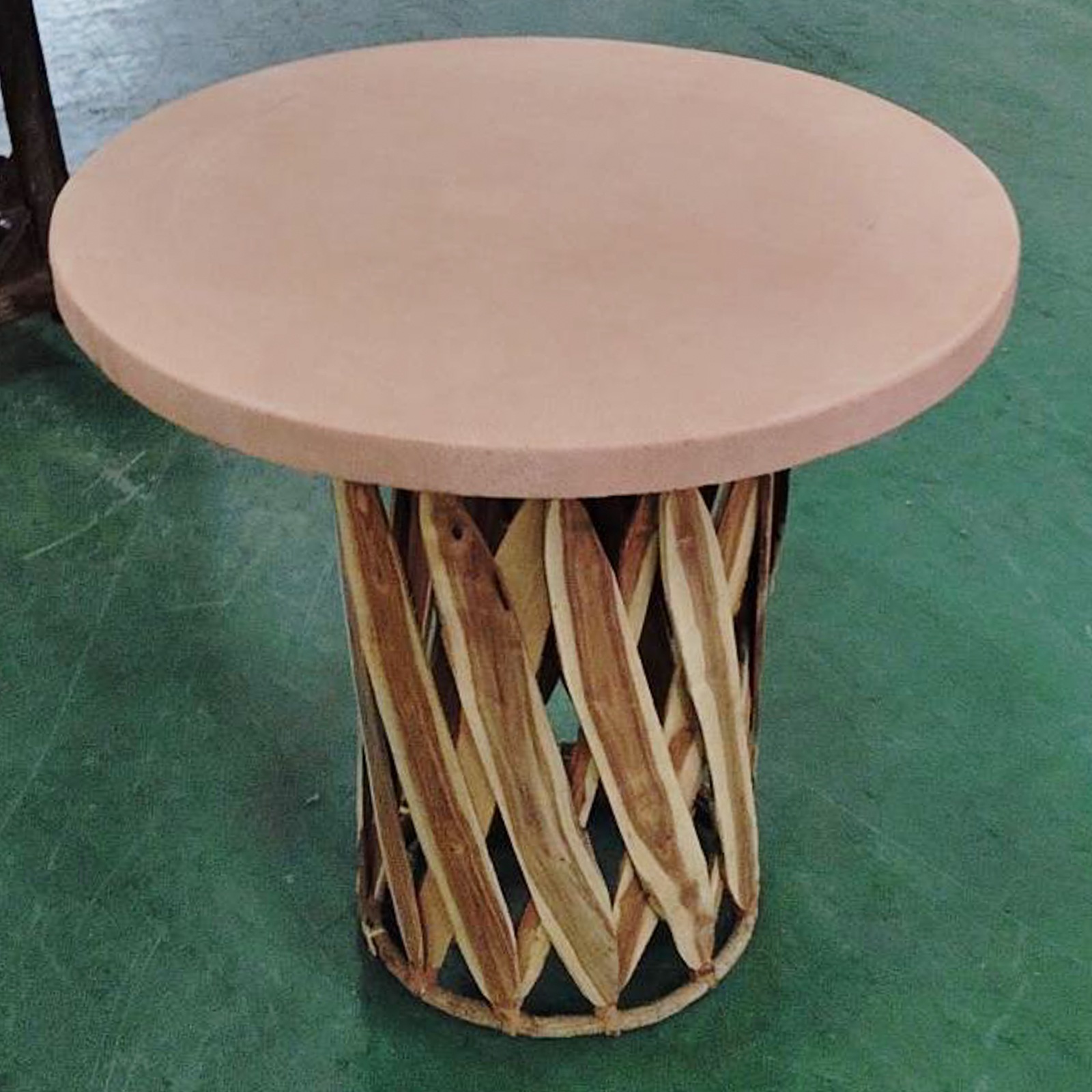 メキシコ民芸家具 エキパル（エキパレス）テーブル 豚革 検）ブタカ