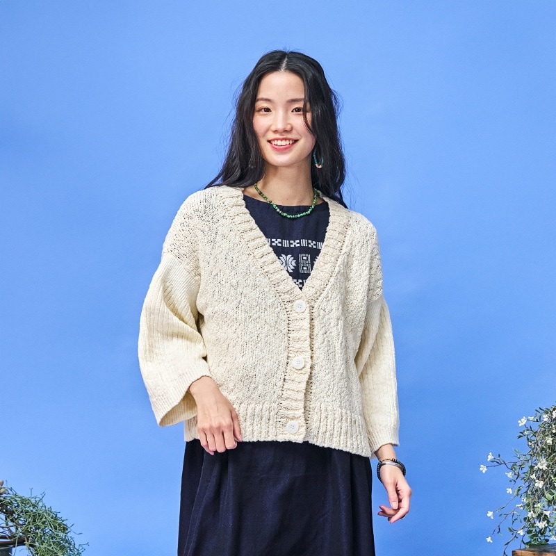 [日本製]　スラブリリーカーディガン