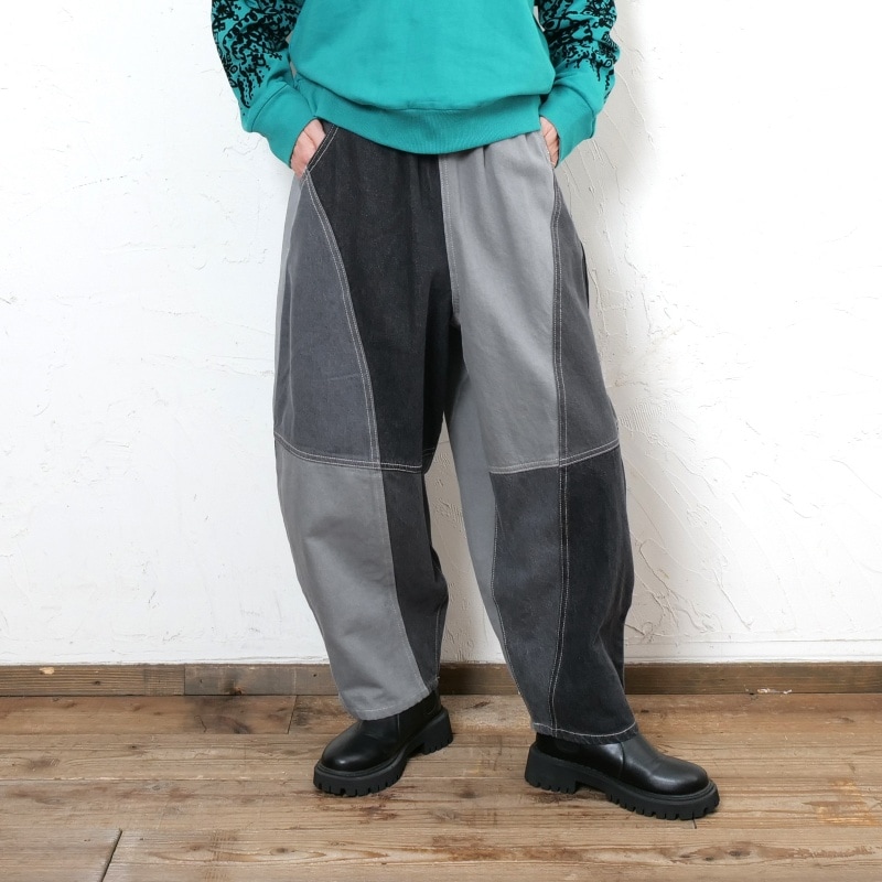 【WEB限定品】　パッチワークデニムボールパンツ