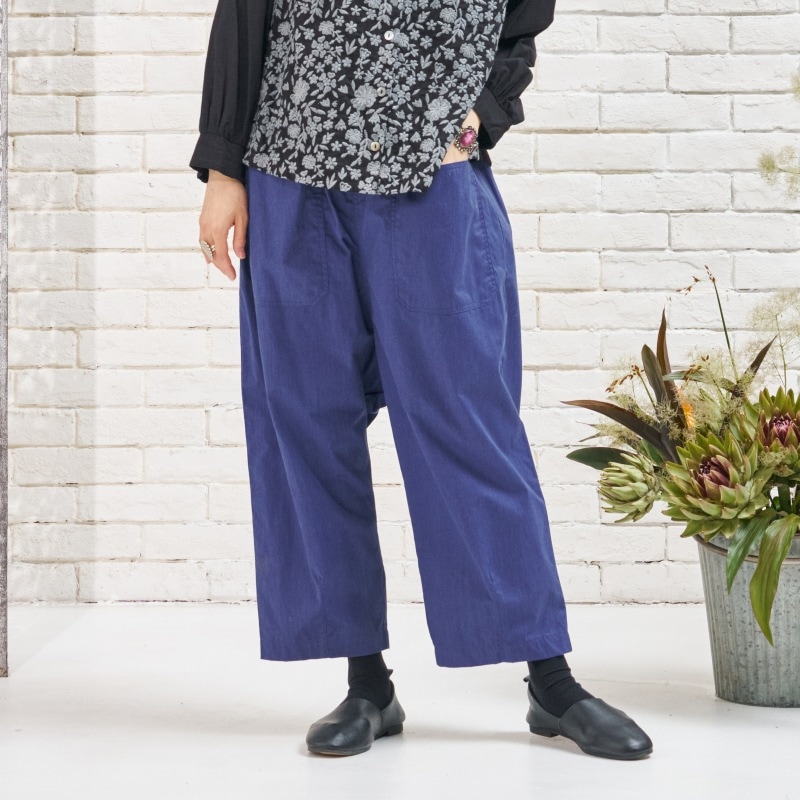 最終値下げ MALAIKA 藍染め コットン サルエルパンツ コットン顔料染めサルエルパンツ｜マライカ公式通販