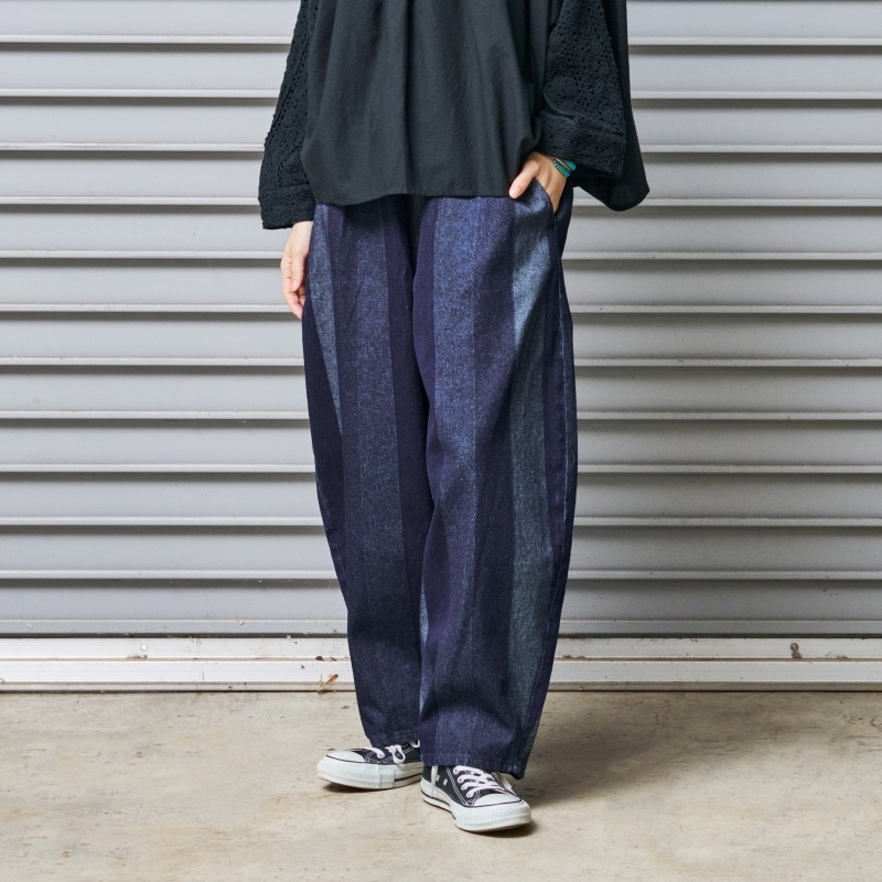 ストライプジャガードデニムパンツ