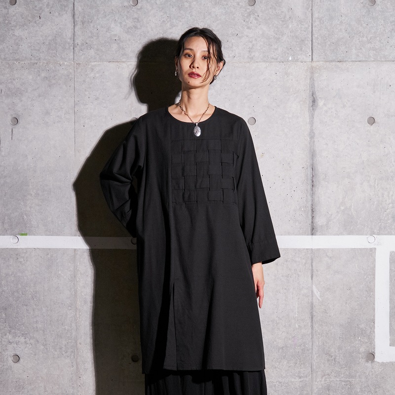 【予約販売】　コットン掛編みワンピース　10月入荷予定