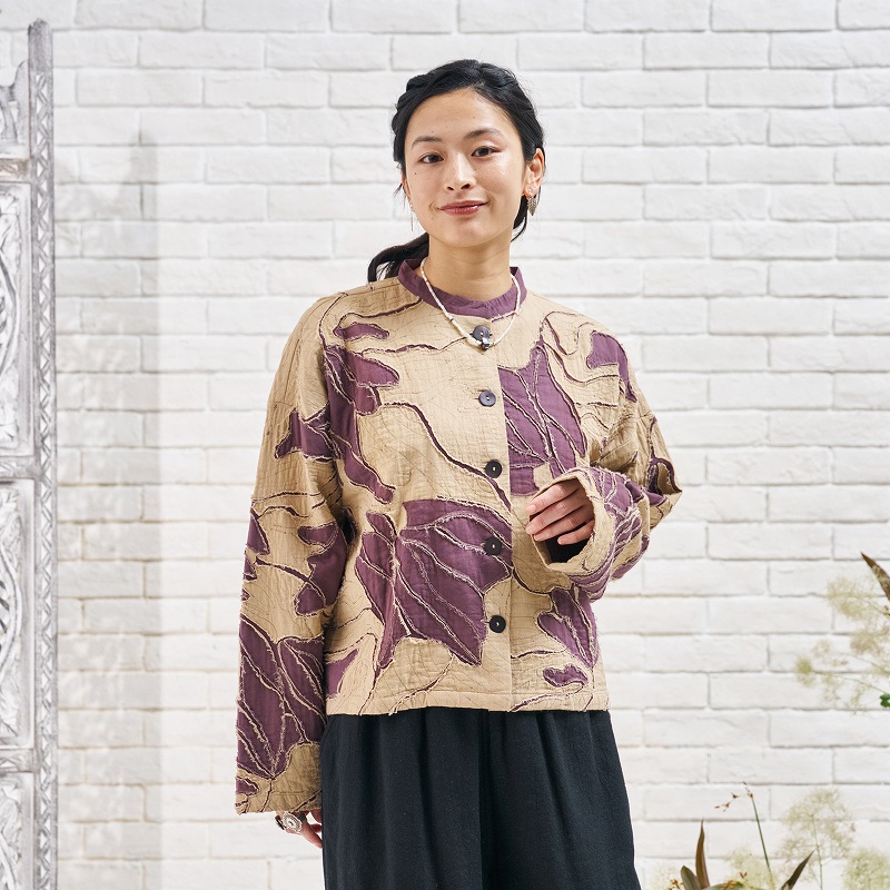 【予約販売】　コットンレイヤーカットワークジャケット　N　10月入荷予定