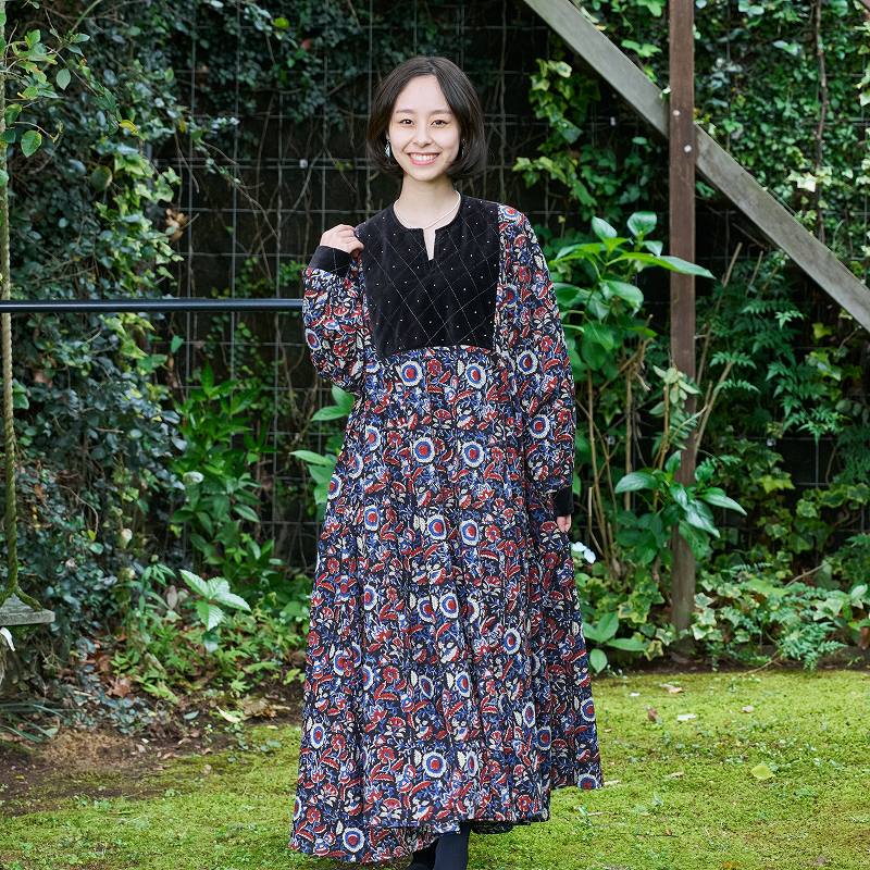 【予約販売】　ベッチン×ブロックワンピース　11月入荷予定