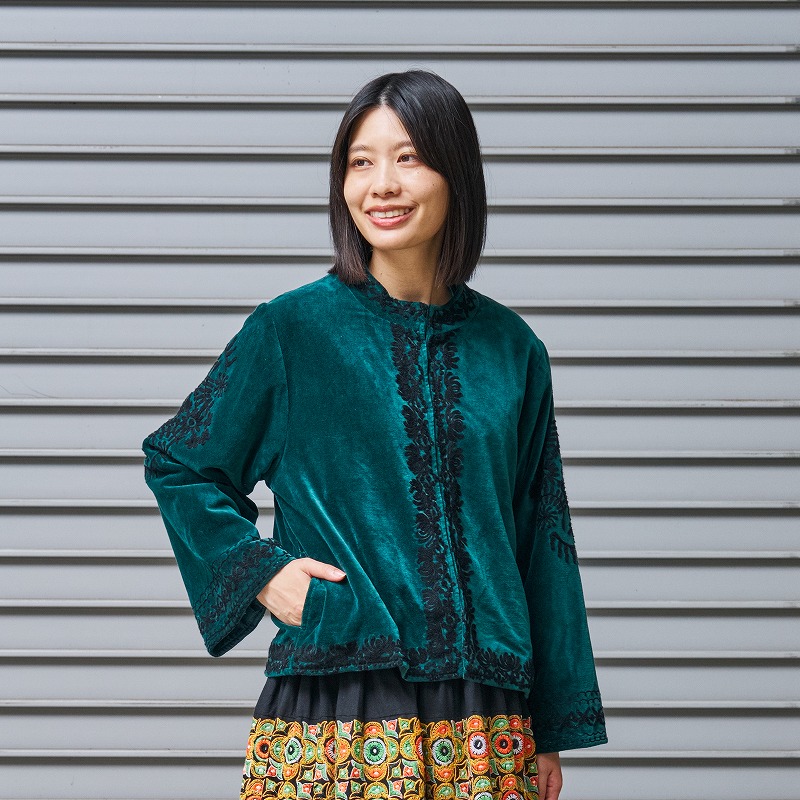 mistico 麻 ジャケット 予約販売】 別珍刺繍ジャケット 11月入荷予定｜マライカ公式通販