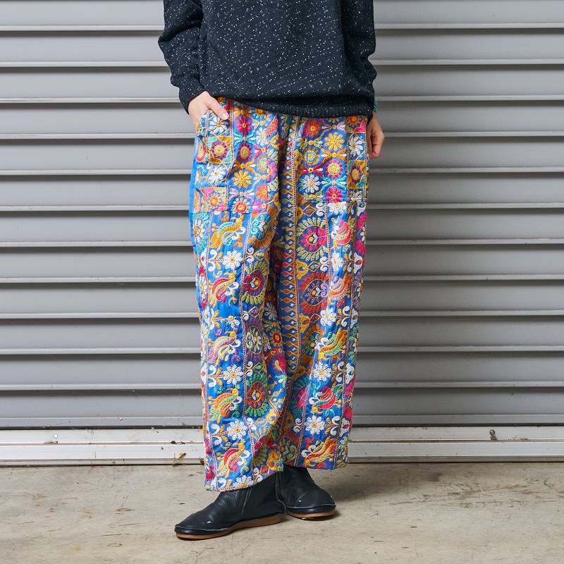 【予約販売】　刺繍布パンツ　12月入荷予定