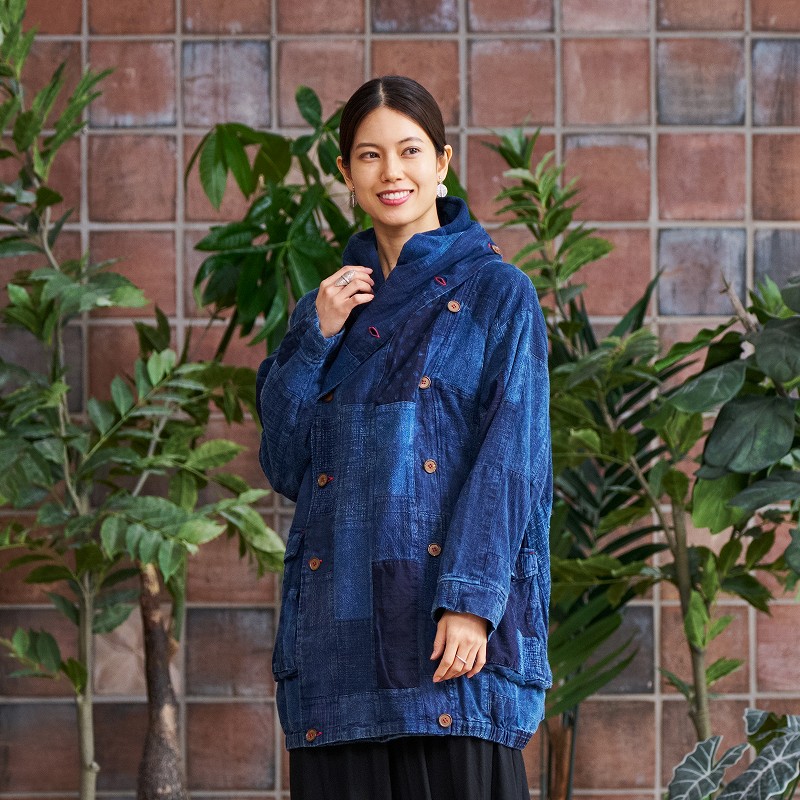 予約販売】 インディゴパッチストーンウォッシュサロペット 12月入荷