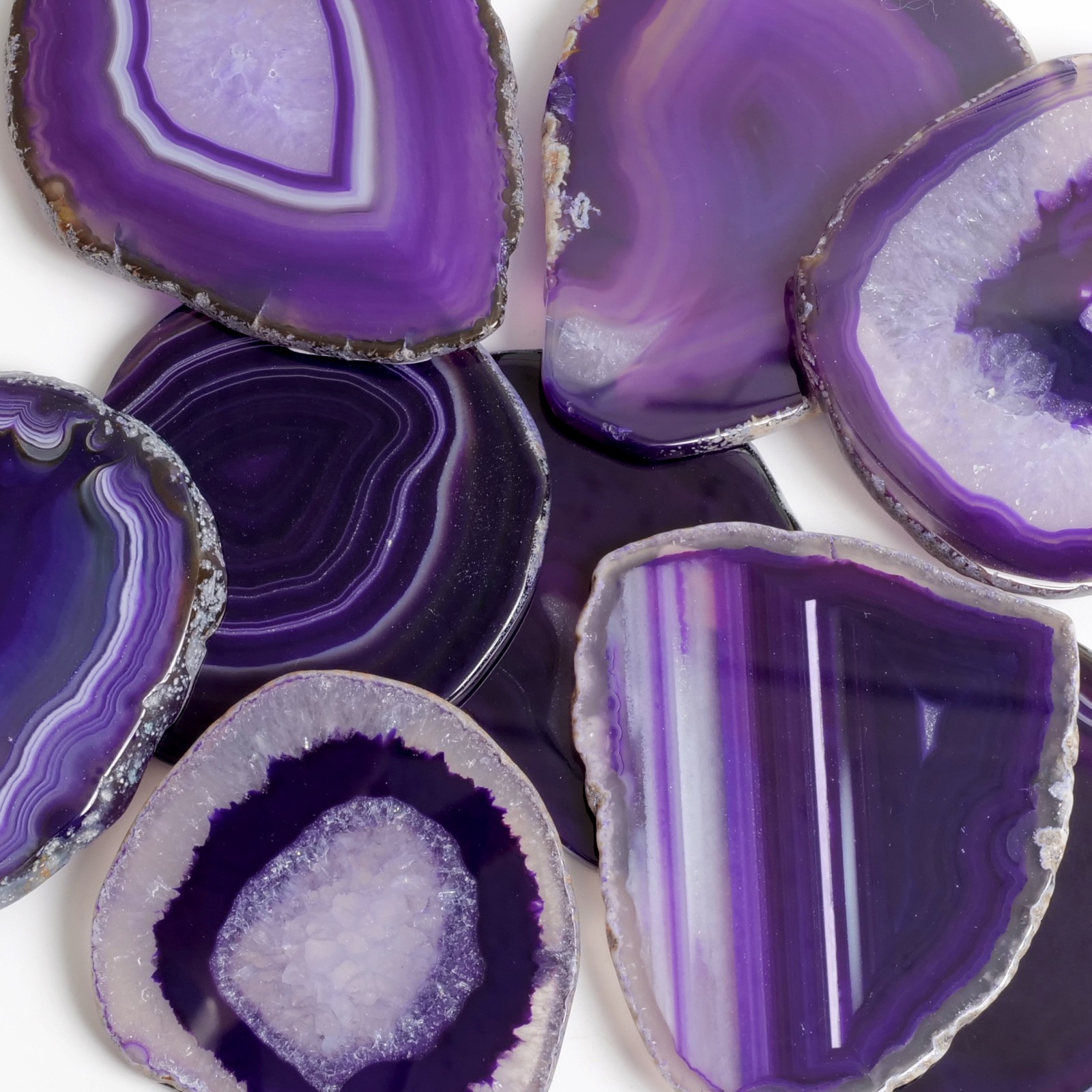 アゲートスライス【同じカラー3枚セット】 【メール便可】｜マライカ