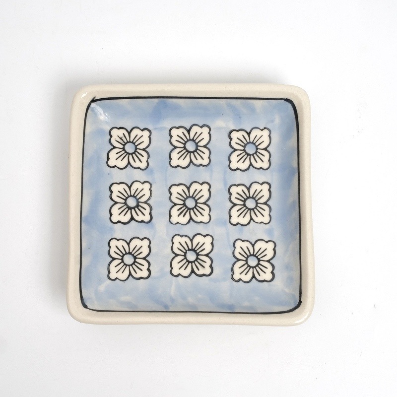 ブルーポタリースクエアプレート 角 皿｜マライカ公式通販