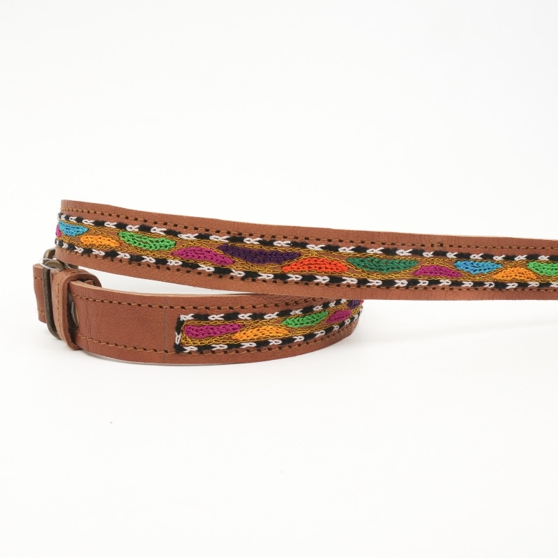ラジャスタン刺繍レザーベルト【メール便可】｜マライカ公式通販
