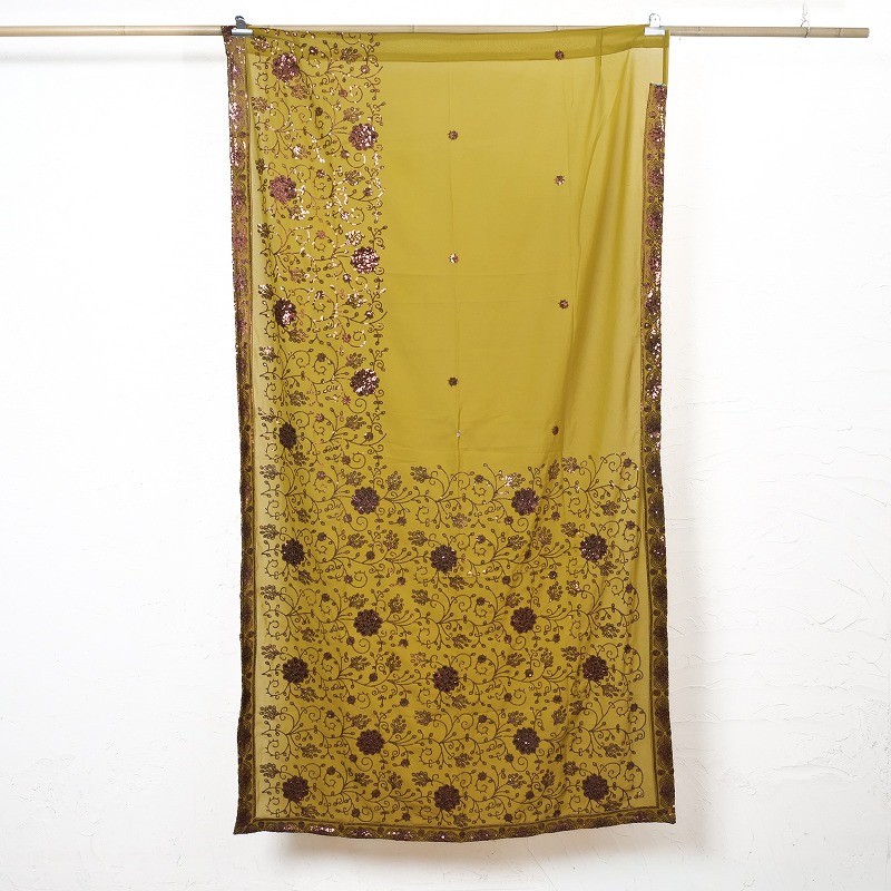 ザリ刺繍オールドサリードアカーテン 180cm｜マライカ公式通販