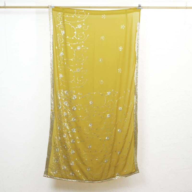 ザリ刺繍オールドサリードアカーテン 180cm インド｜マライカ公式通販