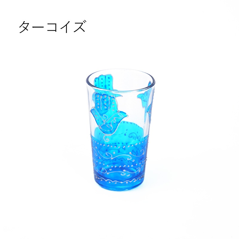 ハンドペインティングのガラスグラス2個セット ハンドペインティングのガラスグラス2個セット