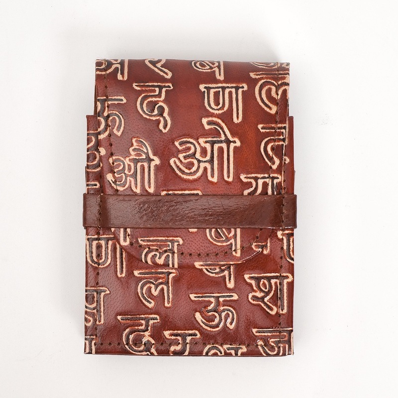 山羊革シガレットポーチ デーヴァナーガリー 【メール便可】｜マライカ
