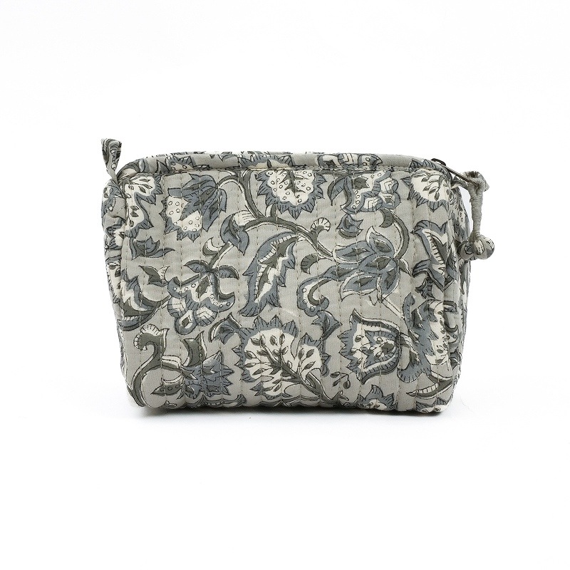 30%OFF ブロックプリントキルティングポーチS 【メール便可