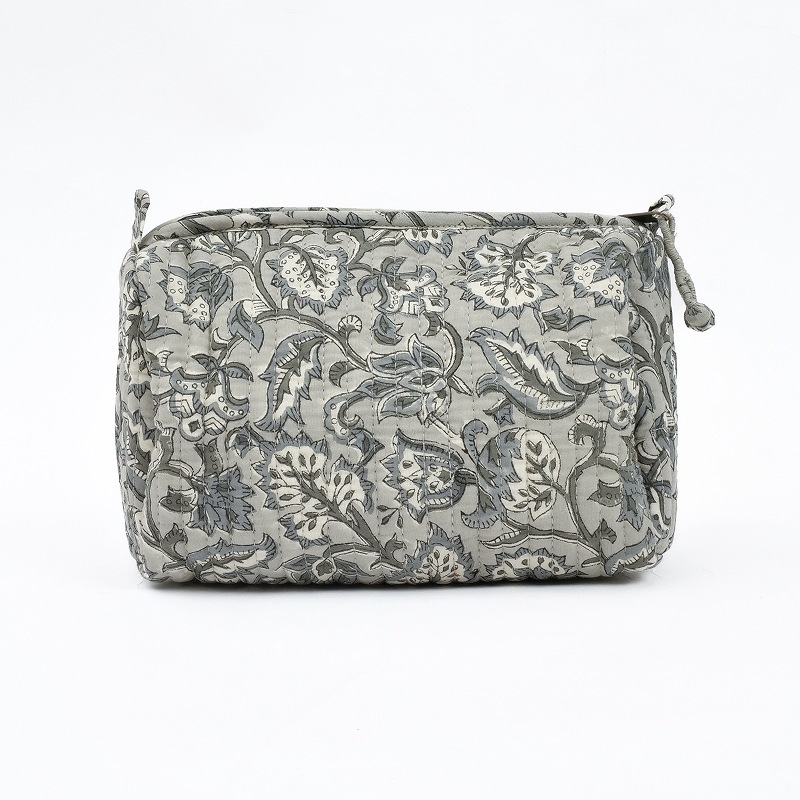 30%OFF ブロックプリントキルティングポーチM 【メール便可